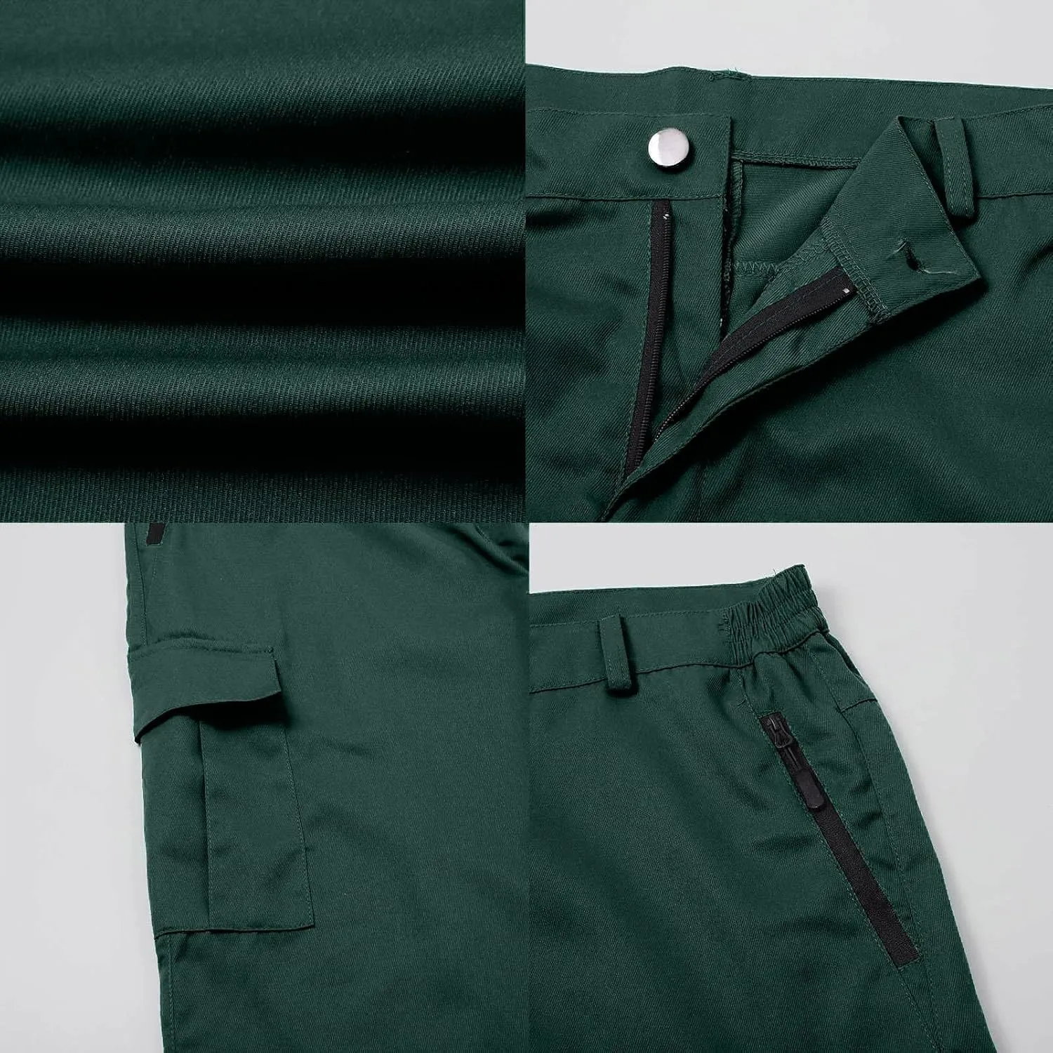 Mens Below Knee Cargo Shorts Multi Pockets Lightweight Outdoor Hiking Work Shorts for Men Athleric Fit Quick Dry Capri Pants