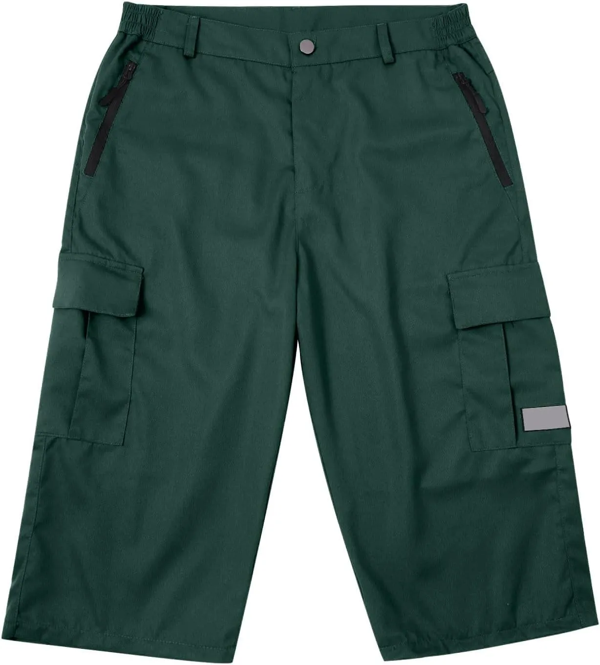 Mens Below Knee Cargo Shorts Multi Pockets Lightweight Outdoor Hiking Work Shorts for Men Athleric Fit Quick Dry Capri Pants