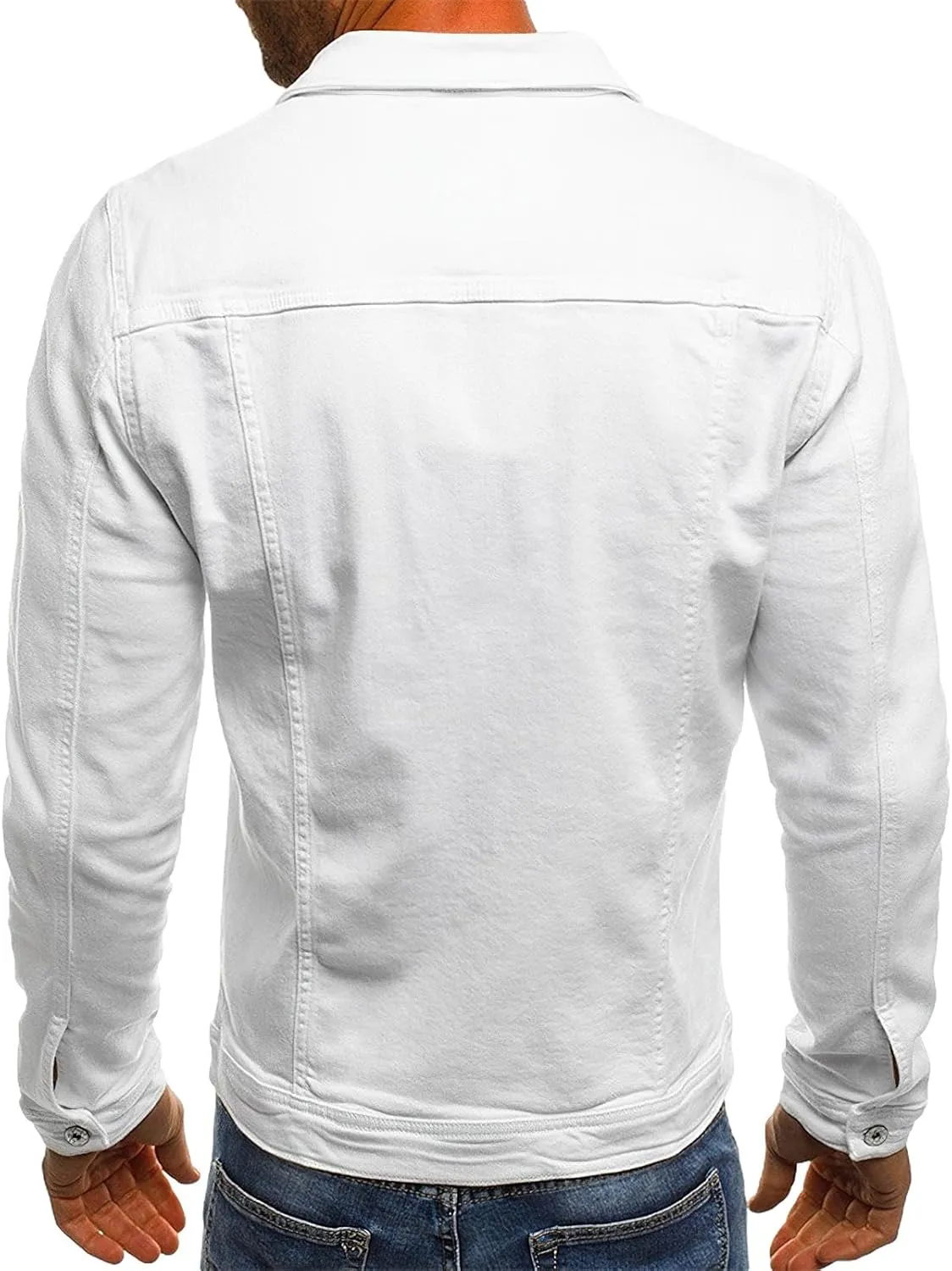 Men's Casual Classic Denim Jacket Slim Fit Fashion Jean Coat