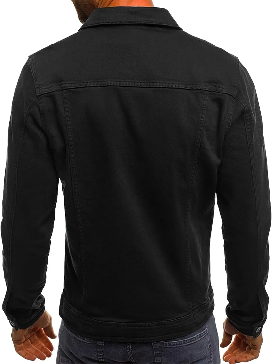 Men's Casual Classic Denim Jacket Slim Fit Fashion Jean Coat