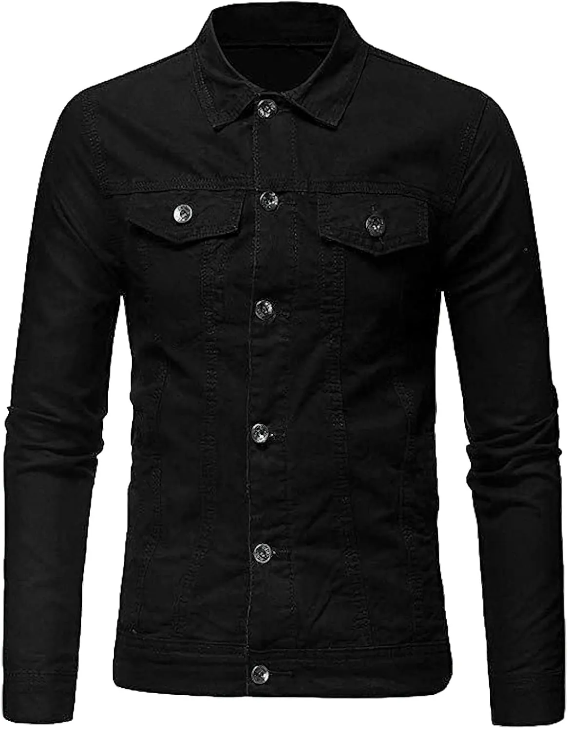 Men's Casual Classic Denim Jacket Slim Fit Fashion Jean Coat