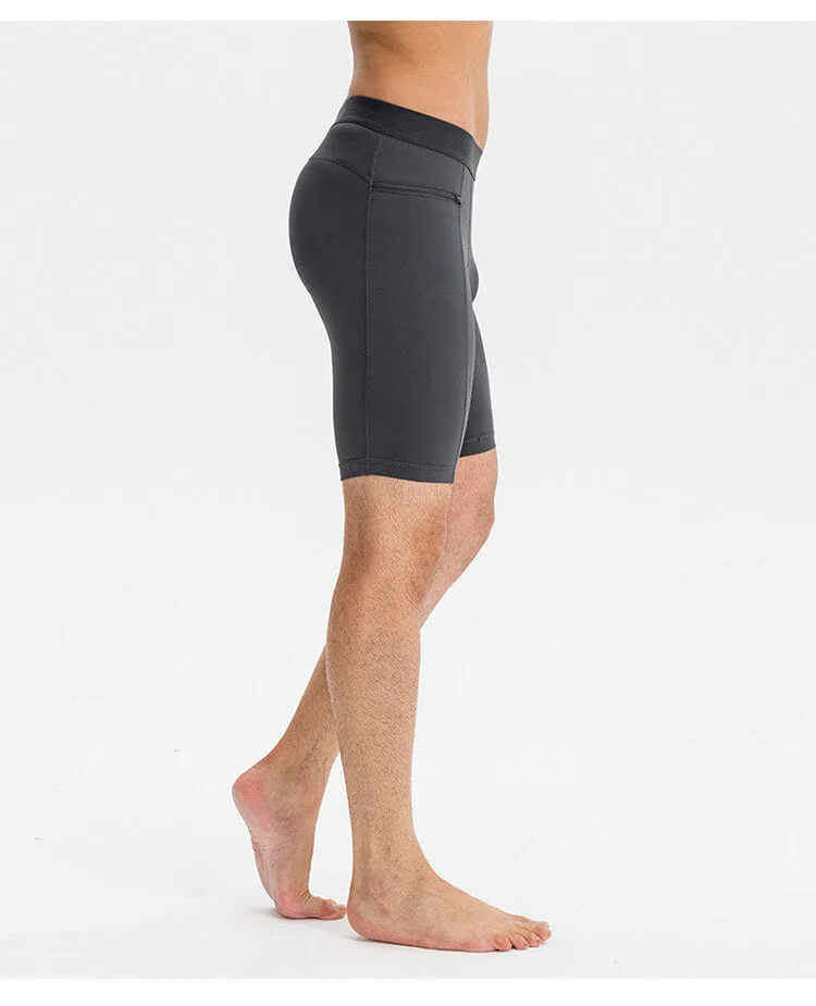 Men's Compression Shorts with Zipper Pocket