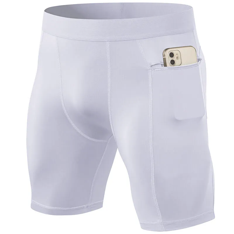 Men's Compression Shorts with Zipper Pocket