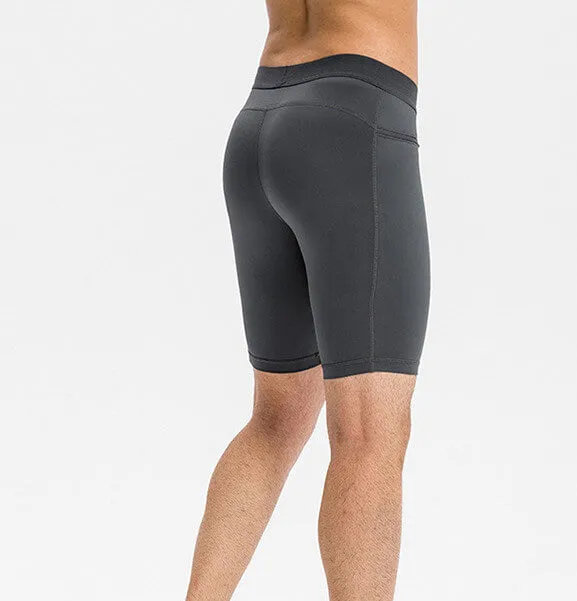 Men's Compression Shorts with Zipper Pocket
