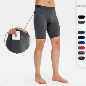 Men's Compression Shorts with Zipper Pocket
