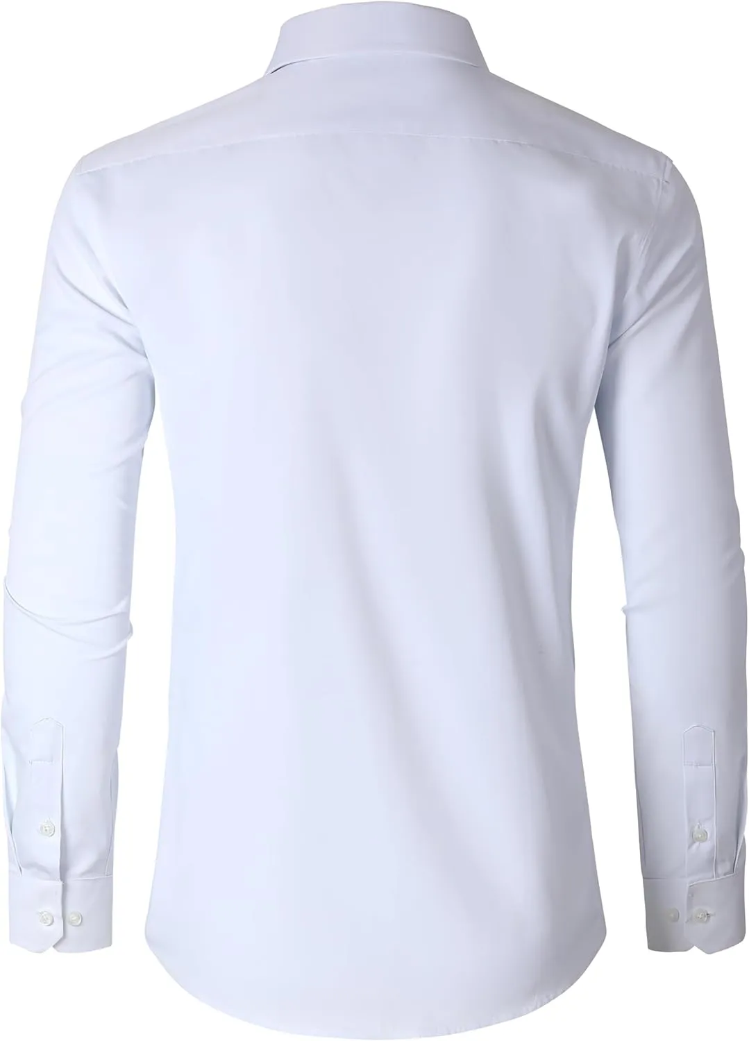 Men's Dress Shirts Regular Fit Solid Long Sleeve Wrinkle-Free Formal Shirt Business Casual Button Down Shirts