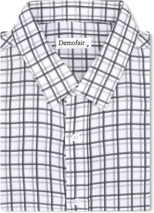 Men's Dress Shirts Solid Wrinkle-Free Long Sleeve Button Down Shirt Regular Fit Formal Shirts