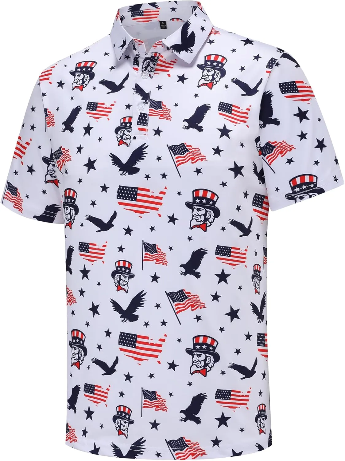 Men's Golf Polo Shirts Short Sleeve Performance Moisture Wicking Quick Dry Golf Shirts for Men