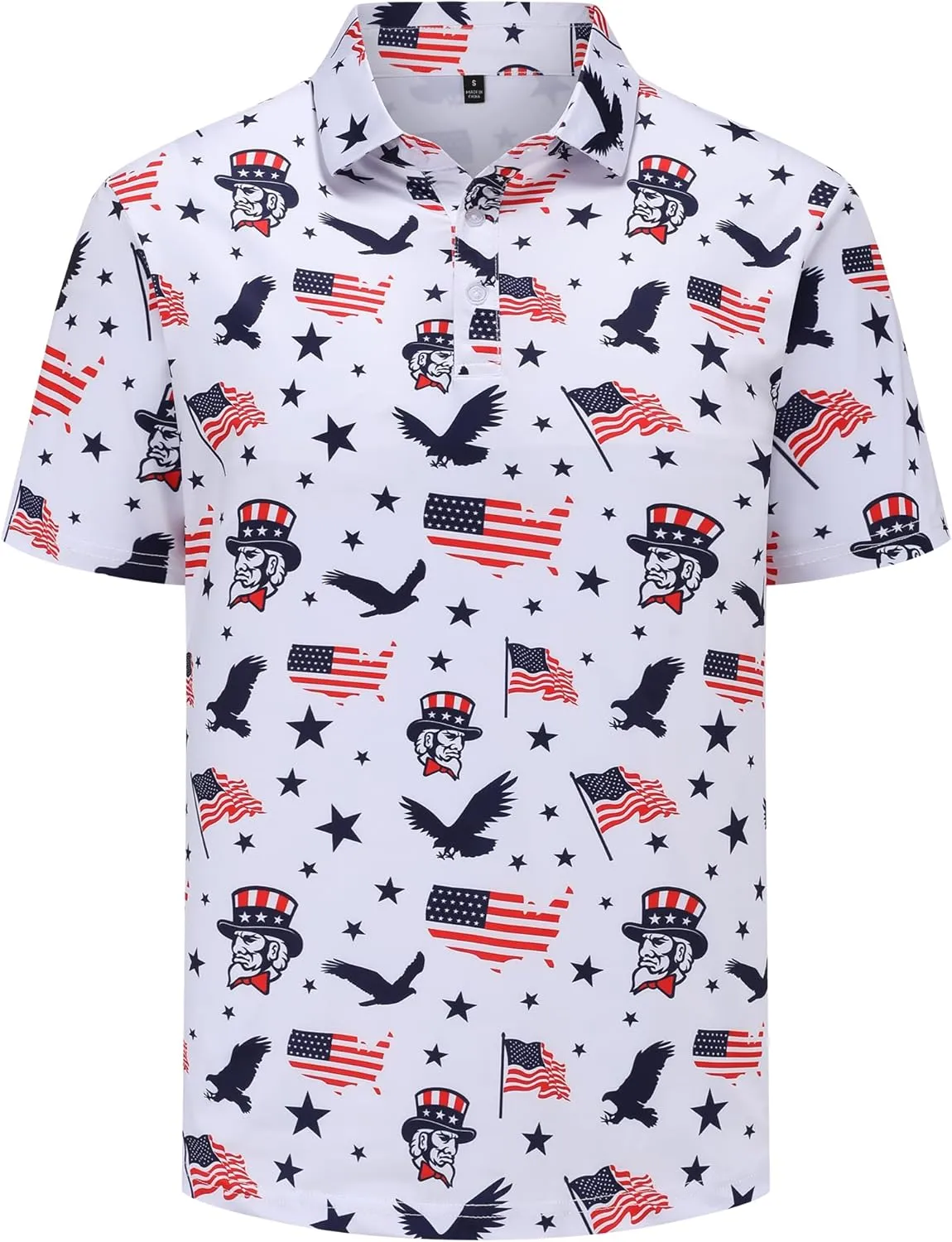 Men's Golf Polo Shirts Short Sleeve Performance Moisture Wicking Quick Dry Golf Shirts for Men