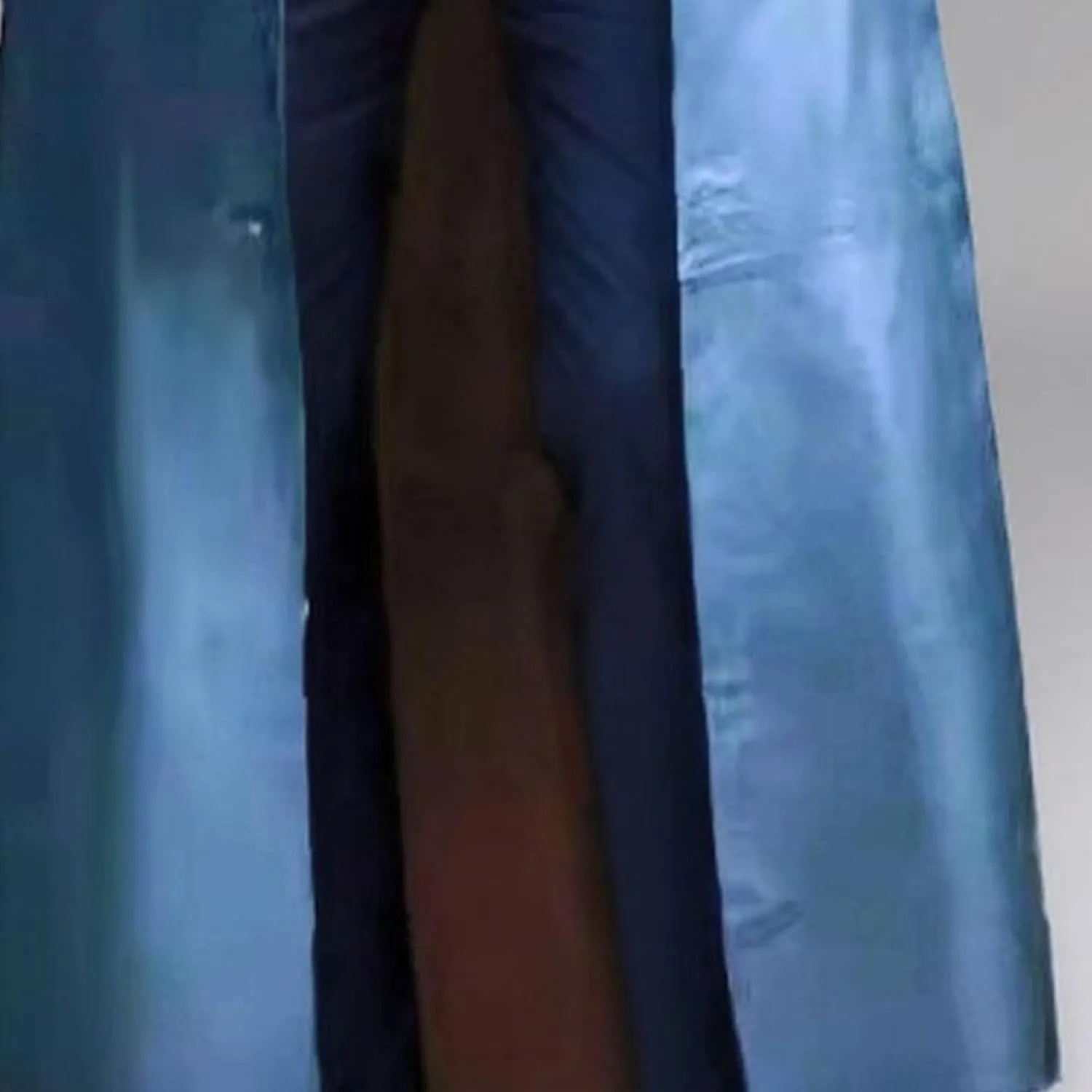 Men's Leather Long Trench Coat Faux Leather Vintage Full Length Overcoat Fashion Open Front Cardigan Jackets