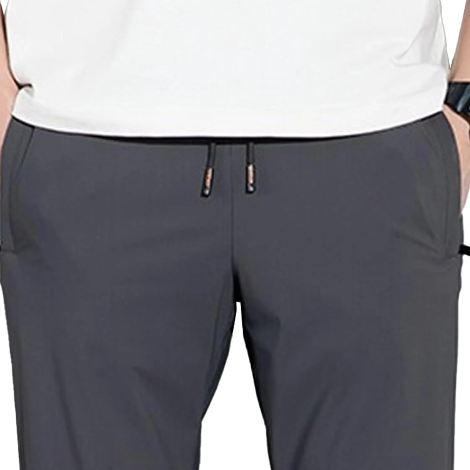 Men's Loose Fit Solid Athletic Long Pants Stretch Drawstring Summer Trousers Casual Comfort Outdoor Sweatpants