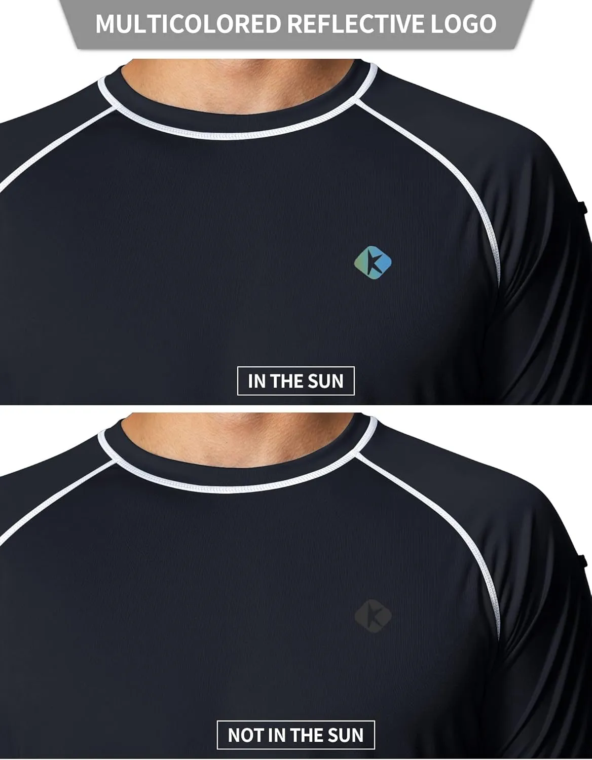Men's Swim Shirts Quick Dry Rash Guard UPF 50  Sun Protection Fishing Beach Water Shirts Short Sleeve