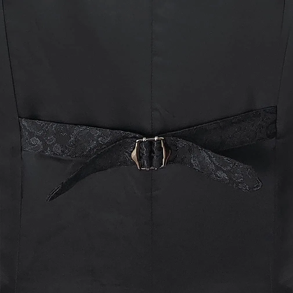 Mens Victorian Outerwear Suit Vest Steampunk Gothic Jacket Waistcoat