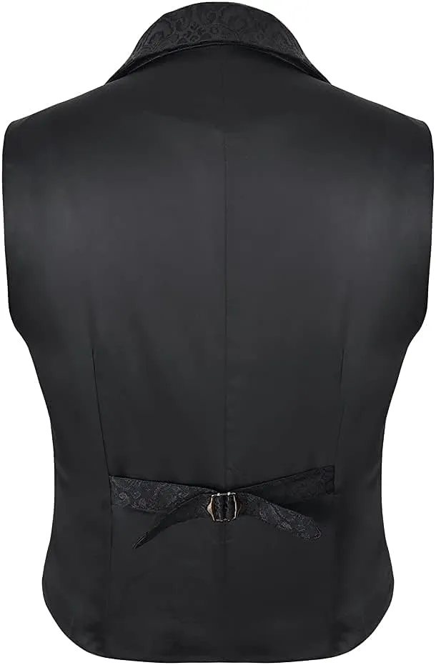 Mens Victorian Outerwear Suit Vest Steampunk Gothic Jacket Waistcoat