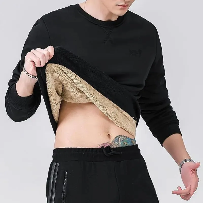 Men's Warm & Plus Fleece-Lined Quarter-Zip Sweatshirt –  Size (L-7XL) Pullover