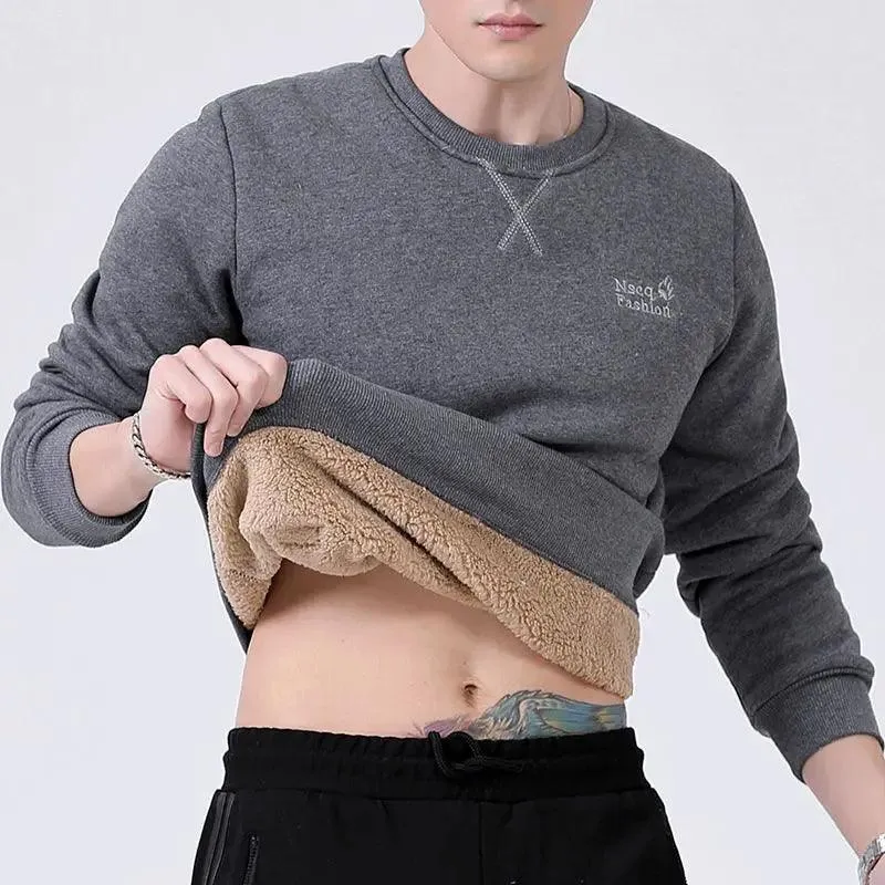 Men's Warm & Plus Fleece-Lined Quarter-Zip Sweatshirt –  Size (L-7XL) Pullover