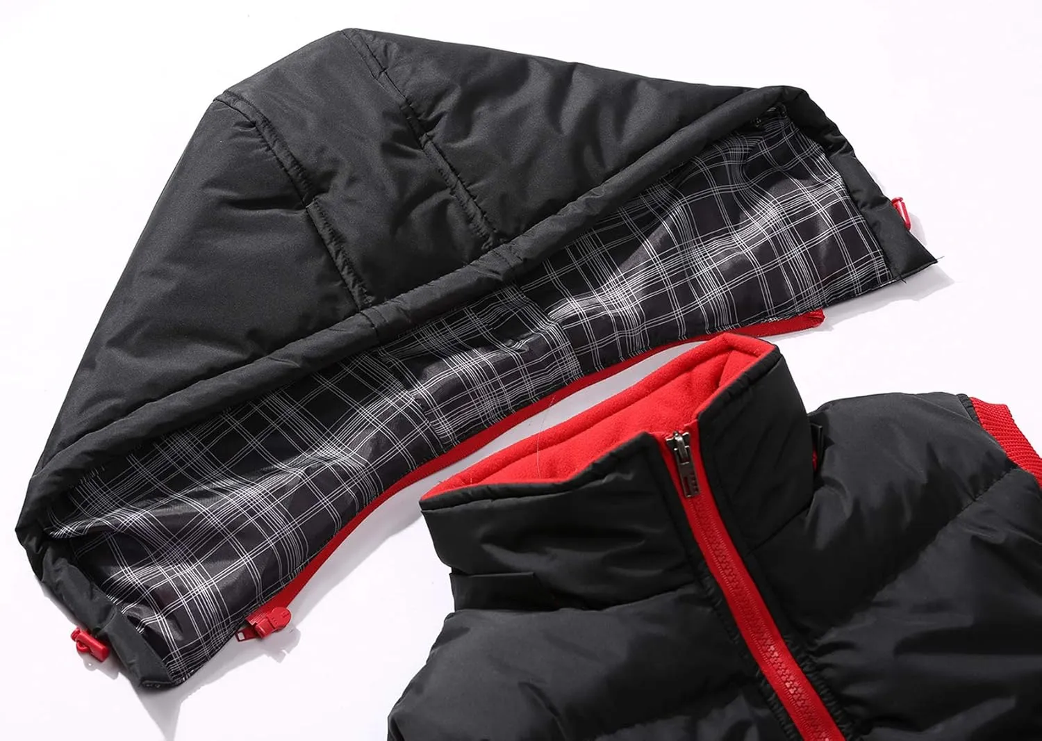 Men's Winter Removable Hooded Padded Vest Outerwear Sleeveless Jacket