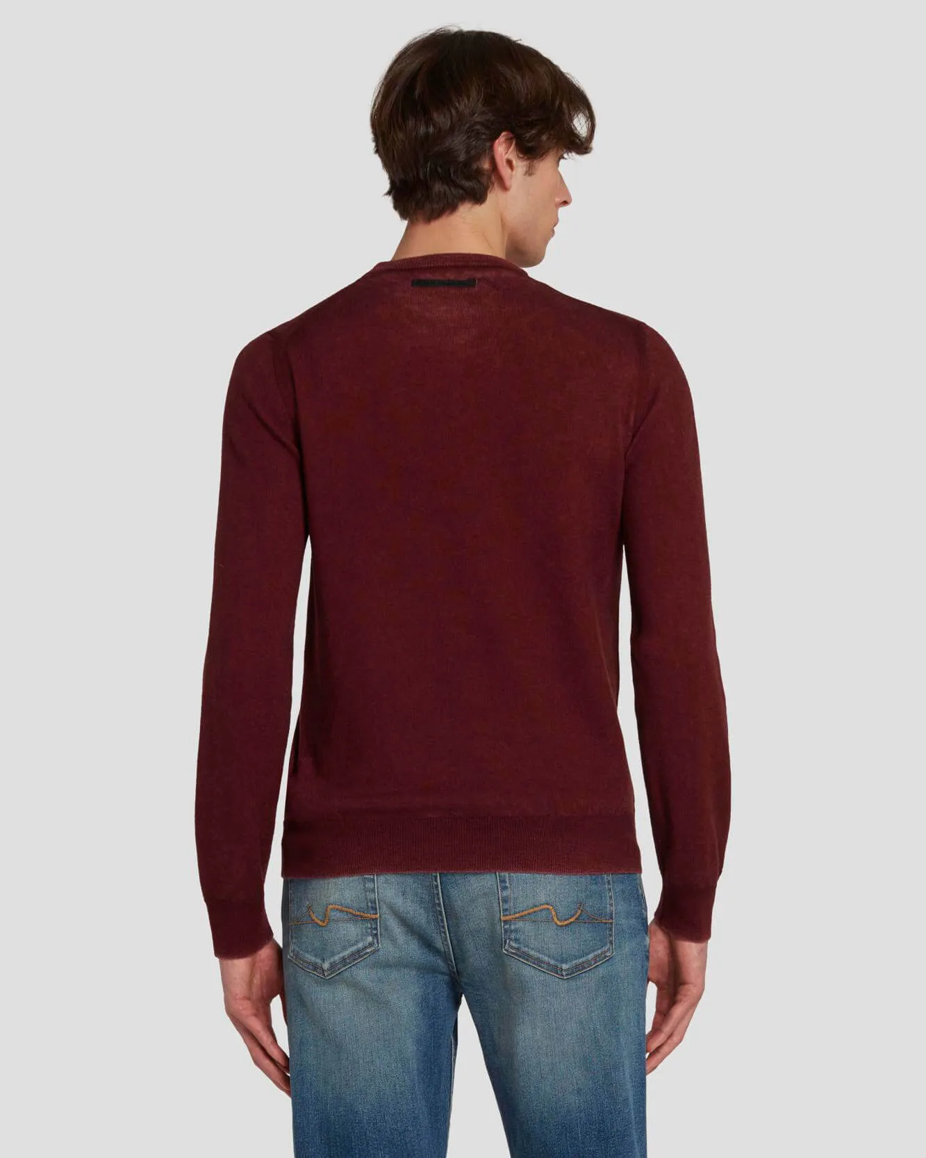 Merino Wool Sweater in Mulberry