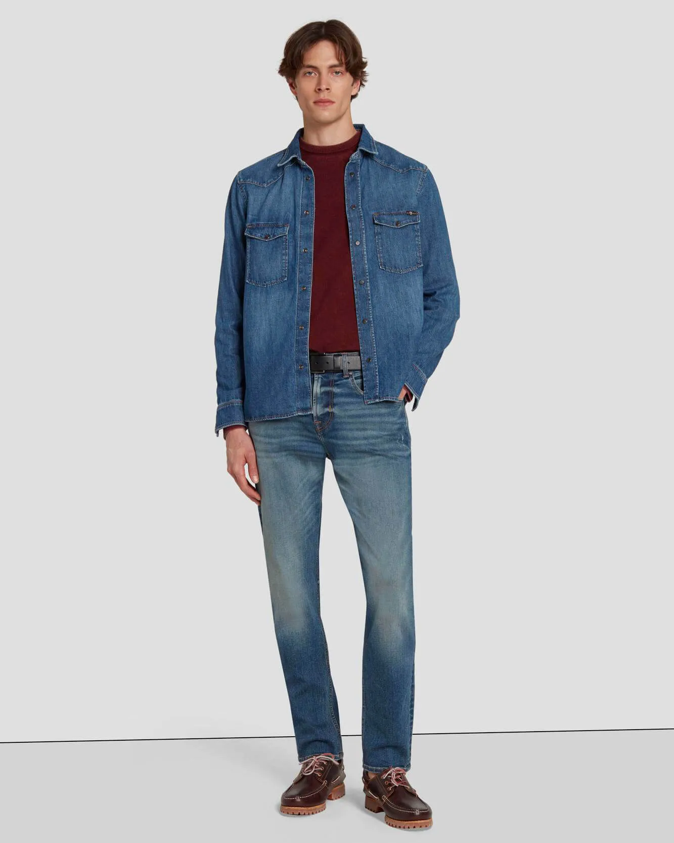 Merino Wool Sweater in Mulberry