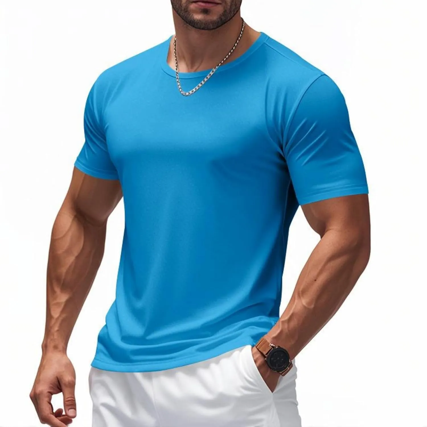 Mesh Workout Shirts for Men Casual Quick Dry Athletic Short Sleeve Moisture Wicking T-Shirts Lightweight Activewear