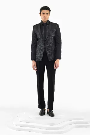 METALLIC CORD ALIEN LACE TUXEDO