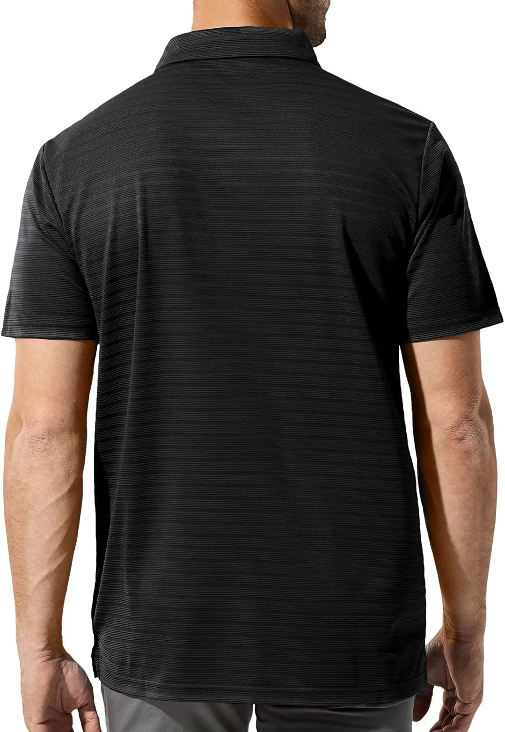 MIER Men's Quick Dry Golf Polo Shirts Short Sleeve Lightweight Casual Shirts Soft Polyester Collared Shirt