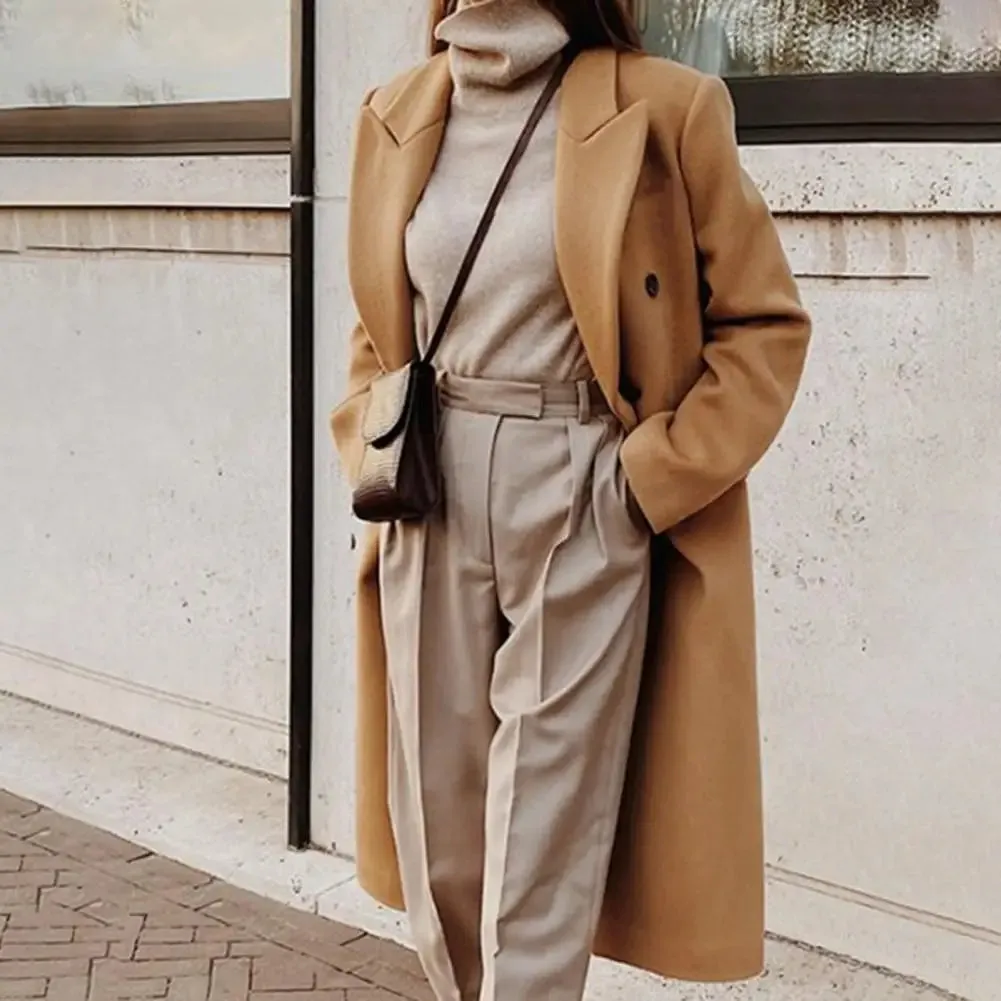 Mirae |  Elegant Woolen Coat for Women – Classic Long Sleeve Warm Winter Outerwear