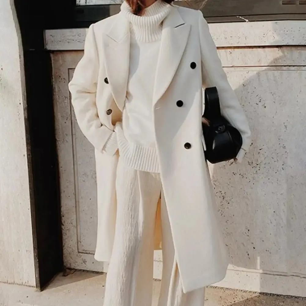 Mirae |  Elegant Woolen Coat for Women – Classic Long Sleeve Warm Winter Outerwear
