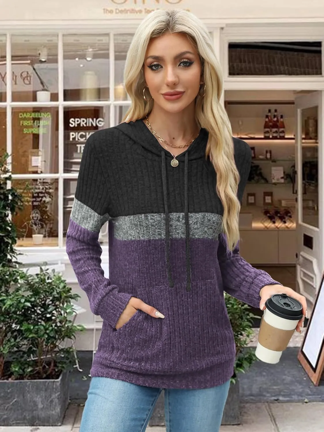 MixShe Sweaters for Women Fall Tops Long Sleeve Hoodie Ladies Sweatshirts Pullover Blouses Loose Casual Fashion Clothes
