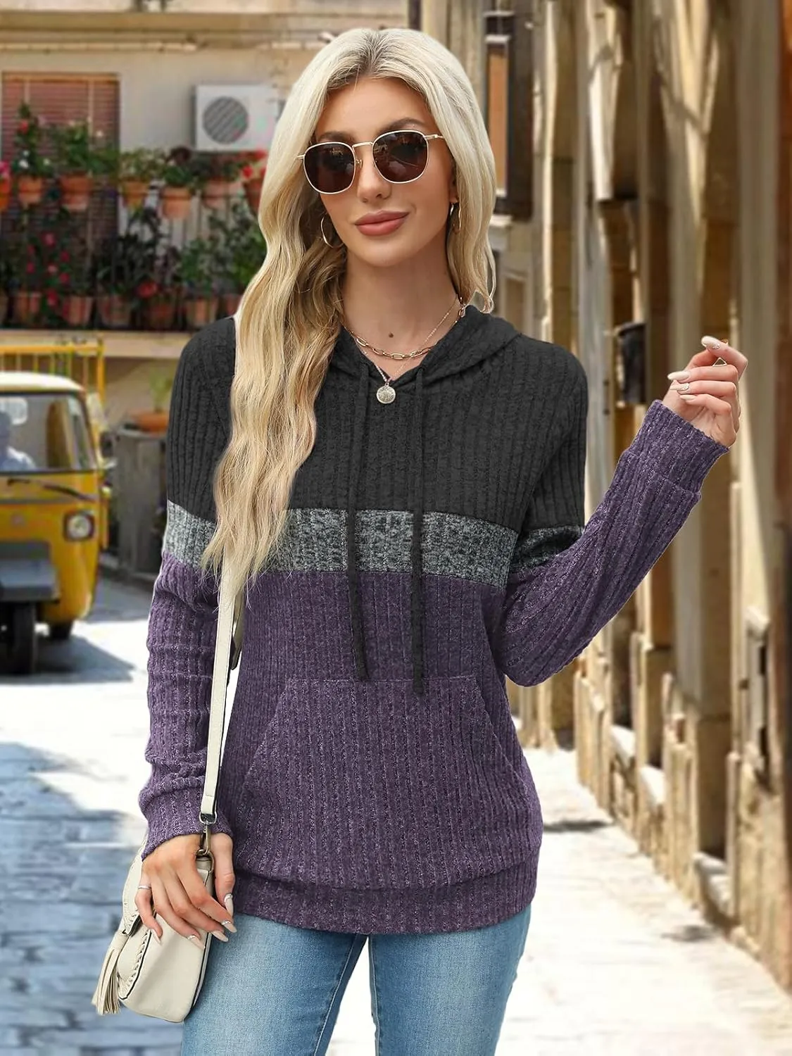 MixShe Sweaters for Women Fall Tops Long Sleeve Hoodie Ladies Sweatshirts Pullover Blouses Loose Casual Fashion Clothes