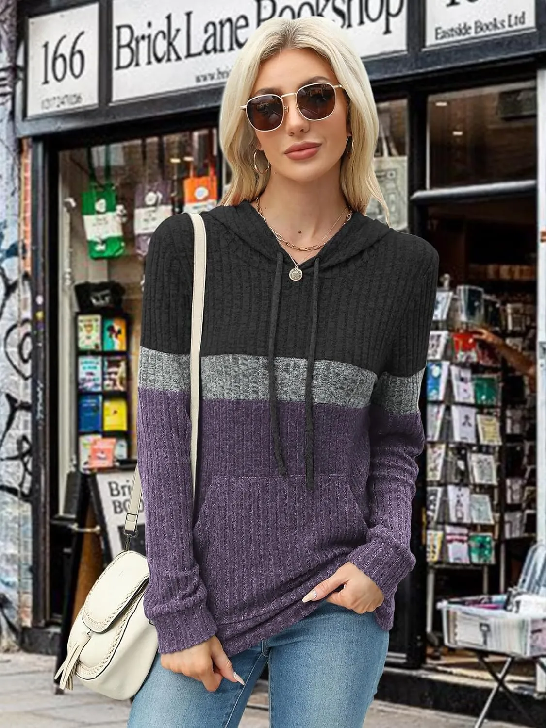 MixShe Sweaters for Women Fall Tops Long Sleeve Hoodie Ladies Sweatshirts Pullover Blouses Loose Casual Fashion Clothes