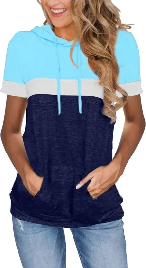 MixShe Womens Tops Summer Clothes Casual Shirts Ladies Hoodies Pullover Short Sleeve Blouses Trendy Fashion Tunics