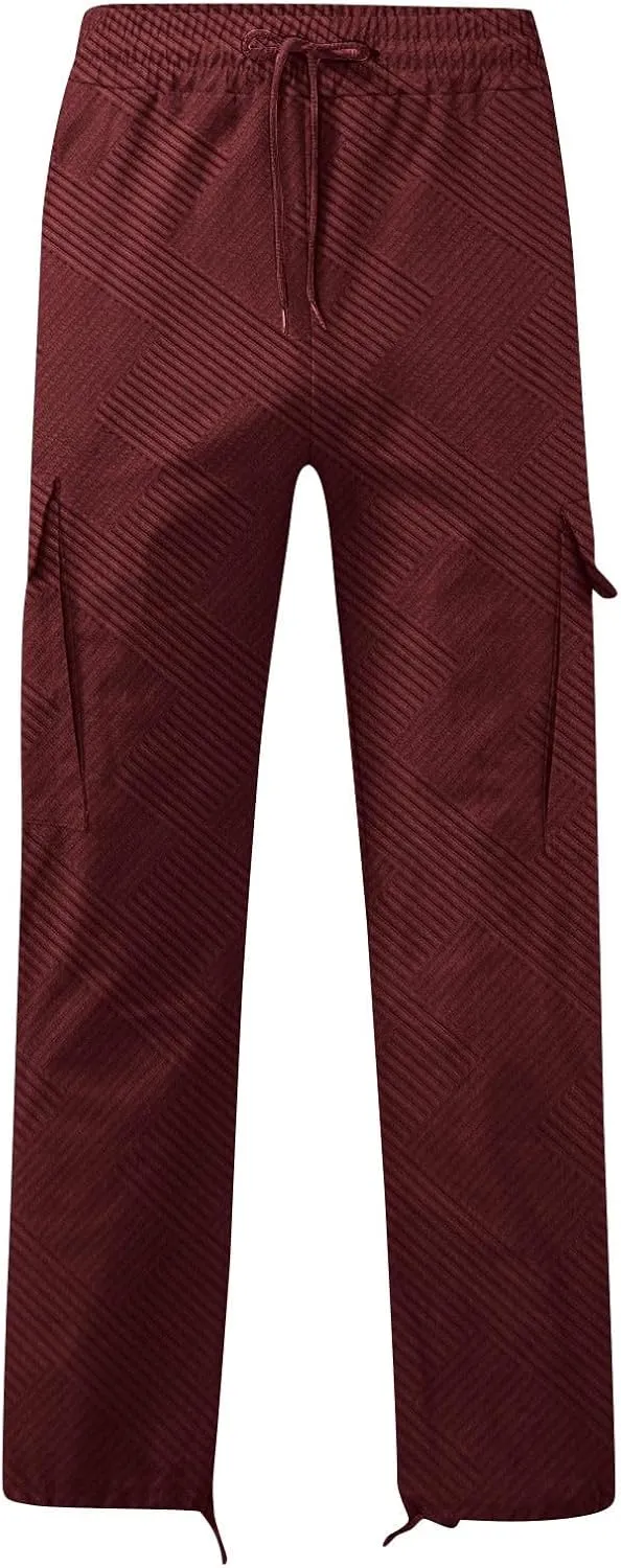 Muscularfit Cargo Pant for Men Big and Tall Casual Athletic Jogger Sport Outdoor Trousers Relaxed Fit Multi Pockets Sweatpant