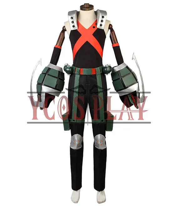 My Hero Academia Boku No Hero Akademia Katsuki Bakugou Battle Suit Full Set Cosplay Costume