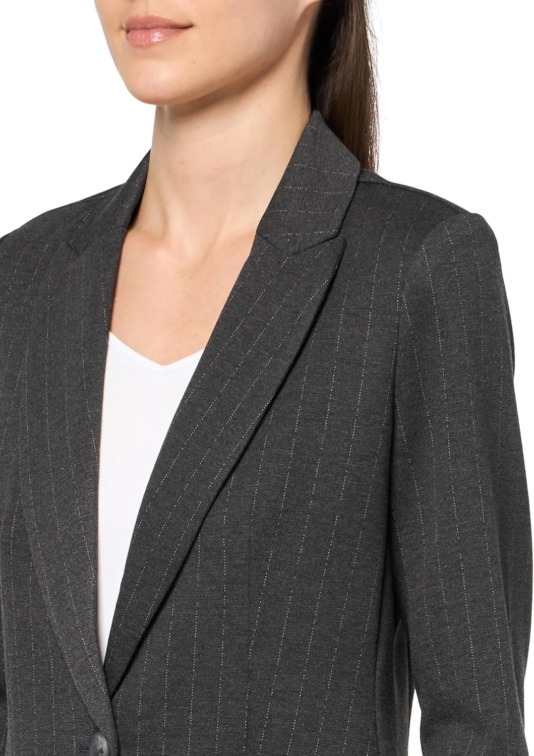 NIC ZOE Women's Pinstripe Ponte Zip Jacket