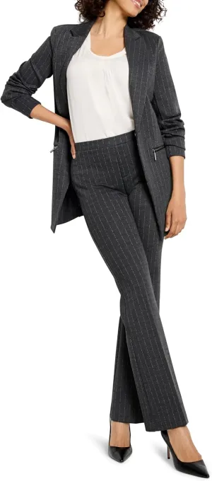 NIC ZOE Women's Pinstripe Ponte Zip Jacket