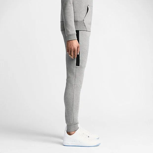 NIKE TECH FLEECE MEN'S TROUSERS - Medium Grey-Black