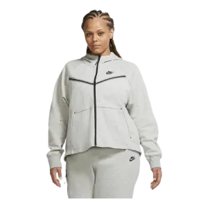 Nsw tch flc wr hoody fz plus Grey