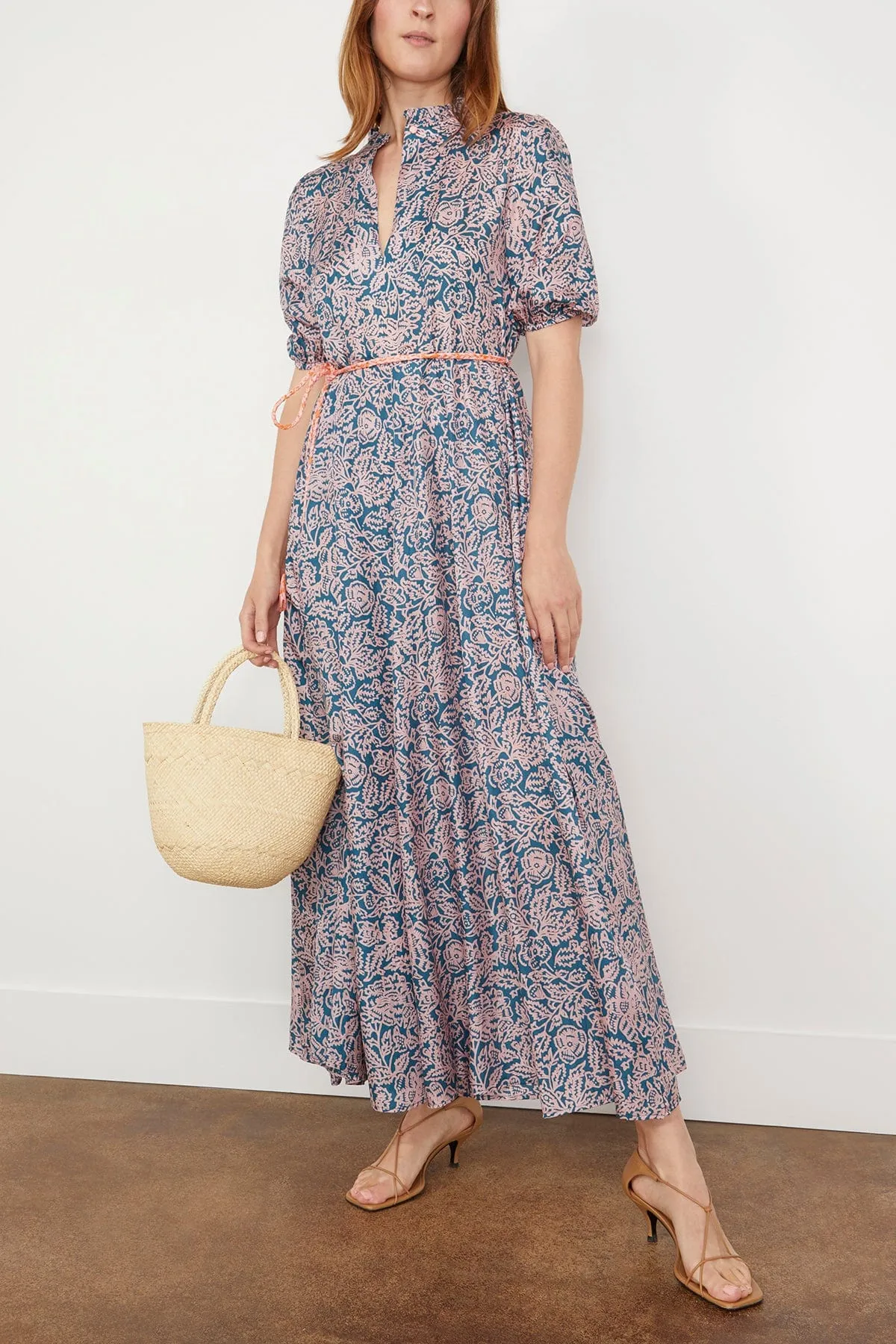 Oceanus Dress in Nispero Indigo