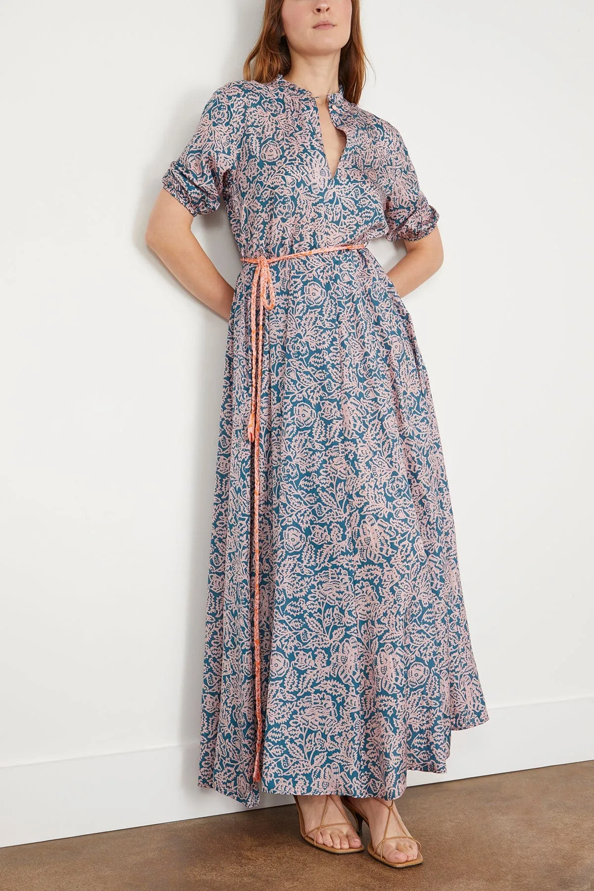 Oceanus Dress in Nispero Indigo