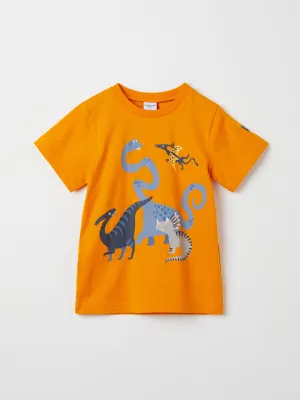 Organic Cotton Dinosaur Print T-Shirt