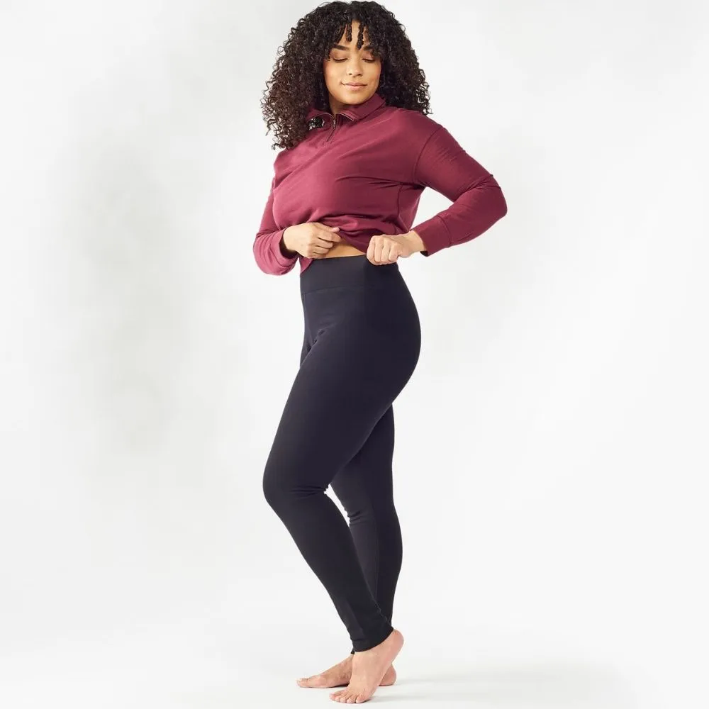 Organic Cotton Fleece Ankle Leggings
