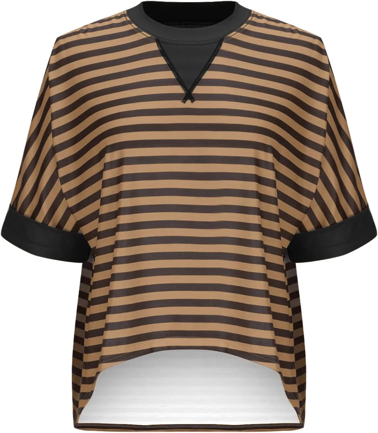 Oversized Tshirts for Women Crew Neck Striped Short Sleeve Blouses Casual Fashion Daily Womens Workout Tops