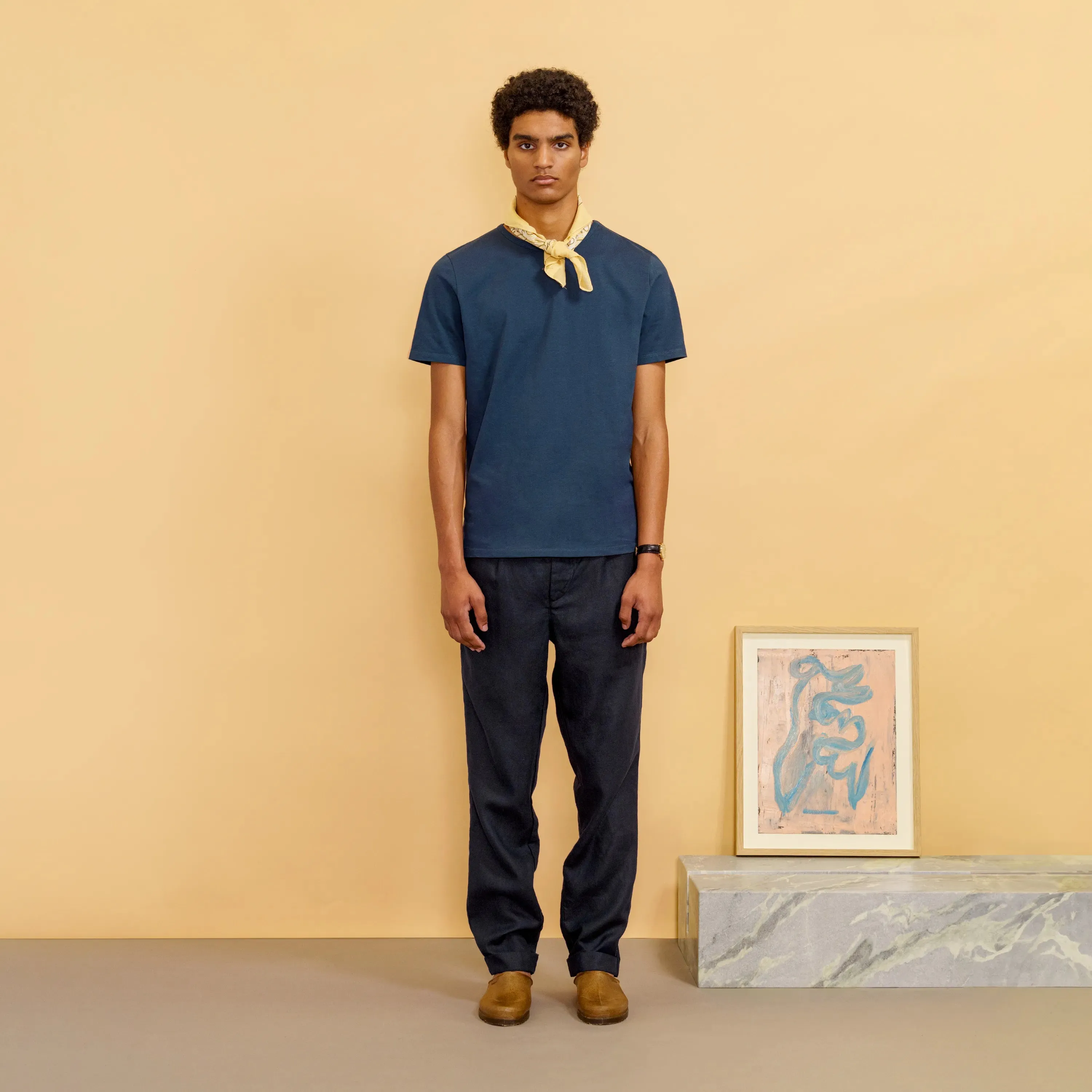 PLEATED LINEN TROUSERS