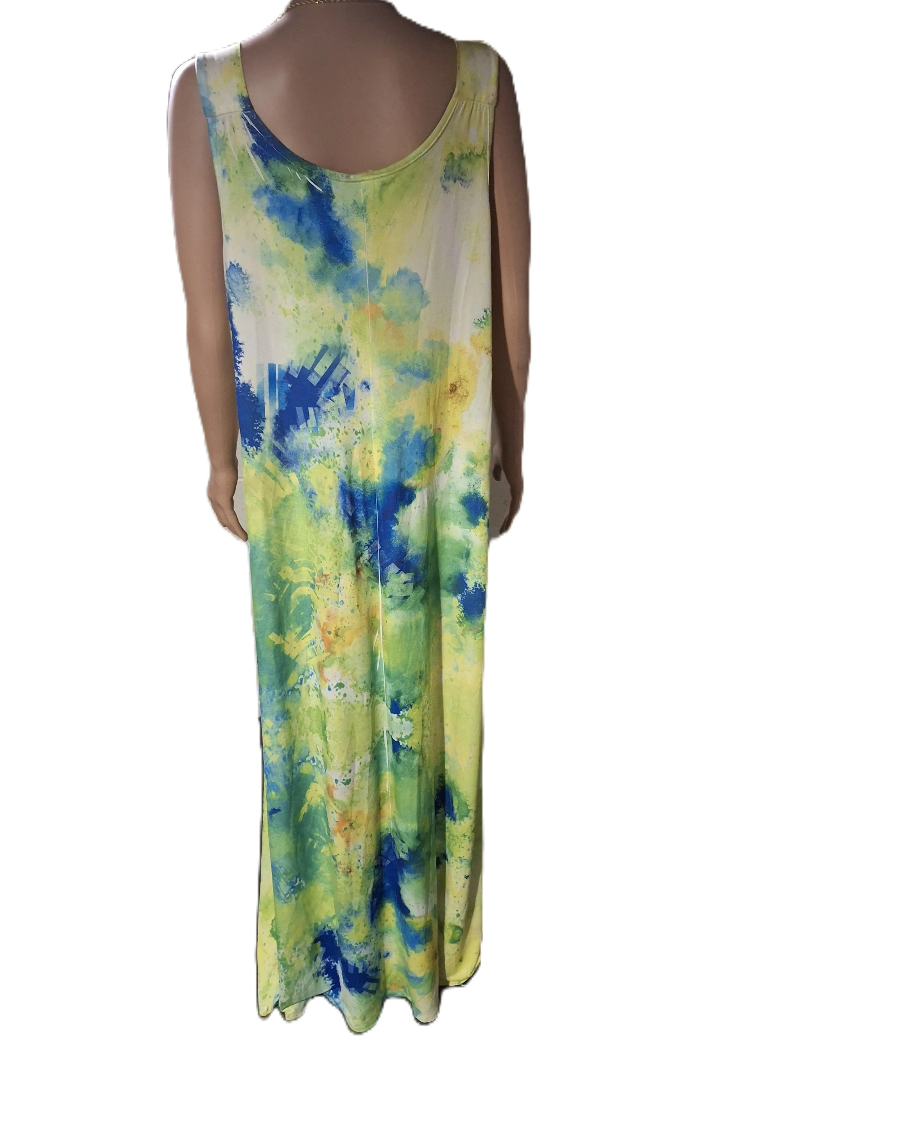 Plus Size Tie Die Maxi Dress
