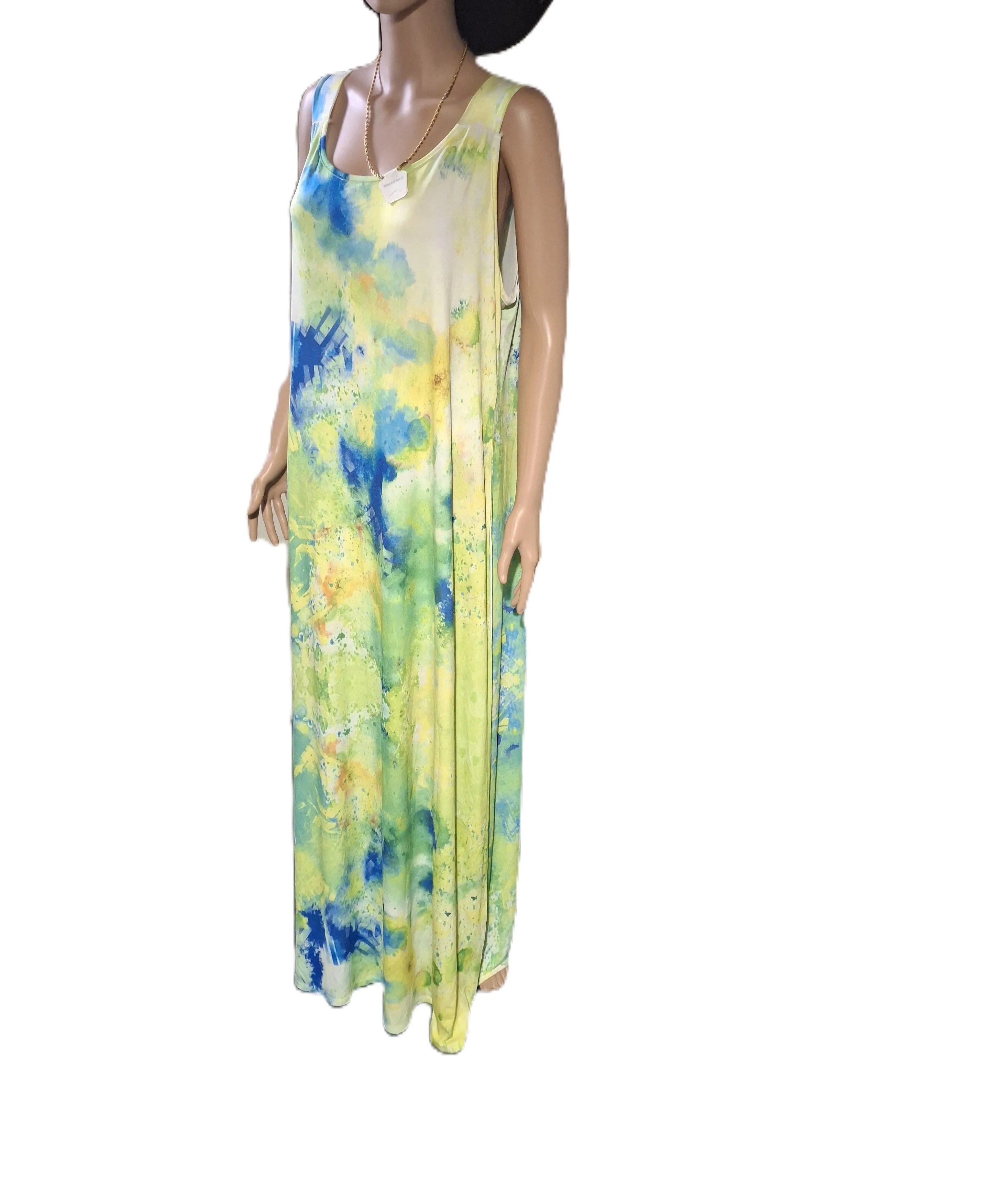 Plus Size Tie Die Maxi Dress