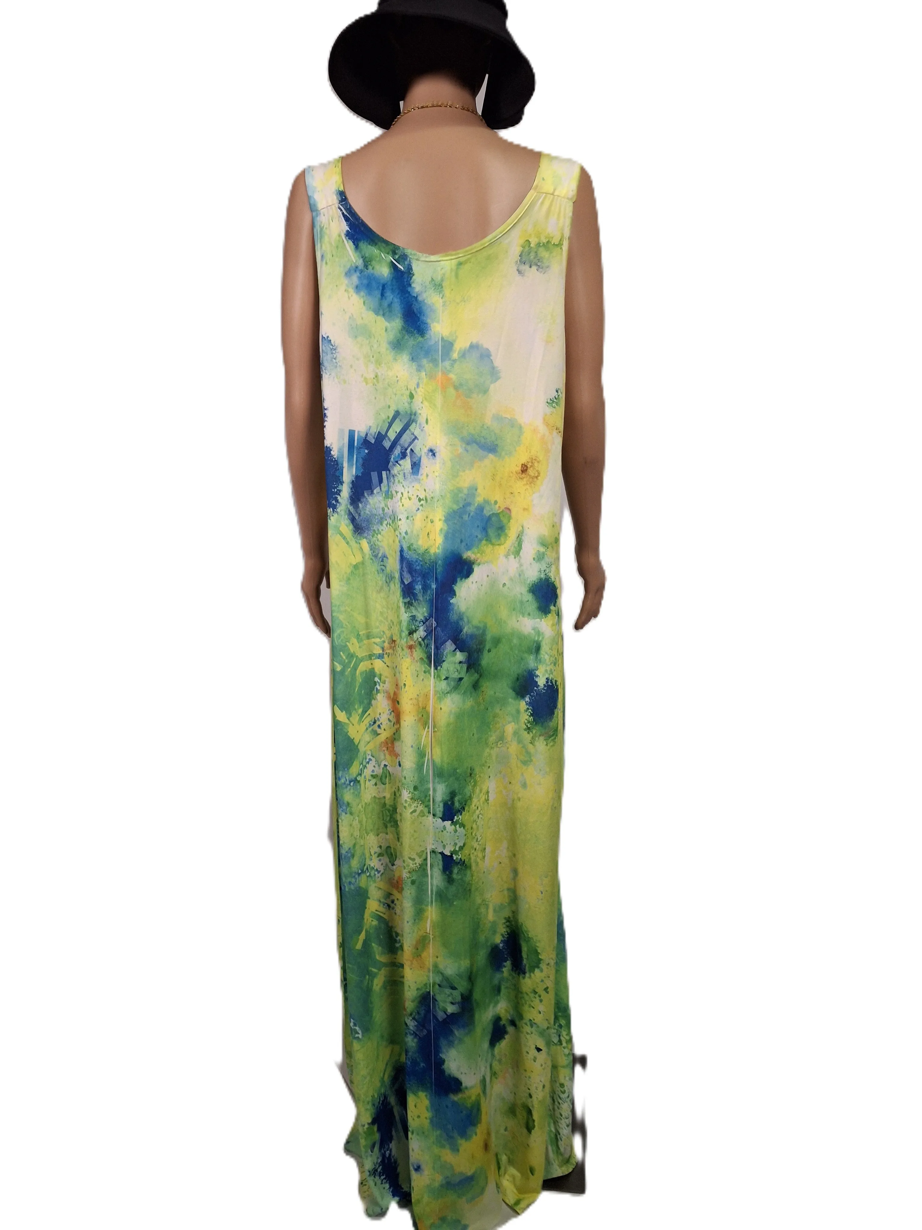 Plus Size Tie Die Maxi Dress