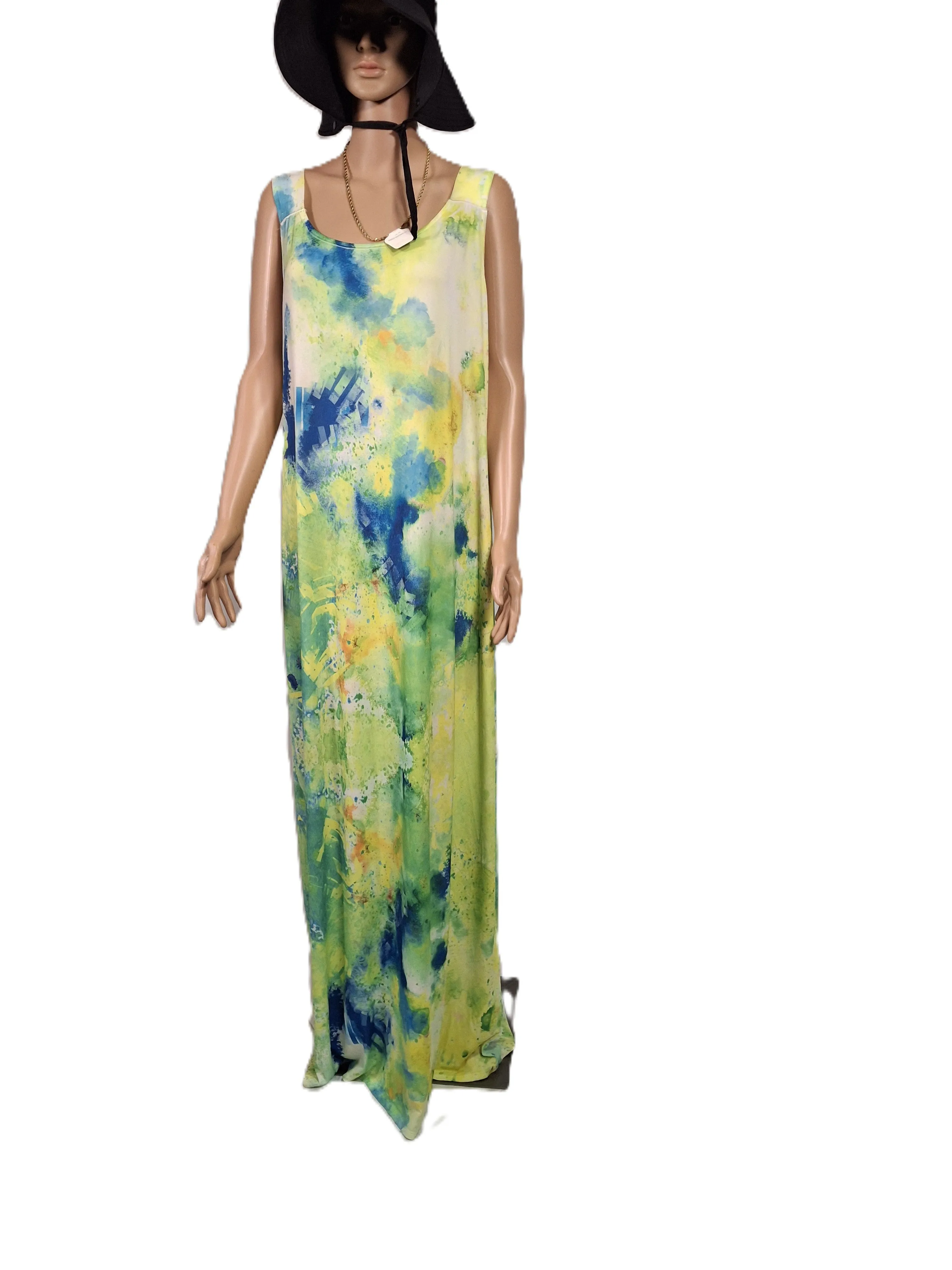 Plus Size Tie Die Maxi Dress