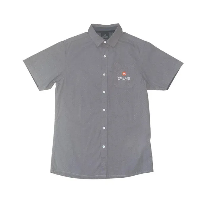 Polka Dot Button Down - Gray   White