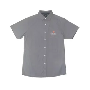 Polka Dot Button Down - Gray   White